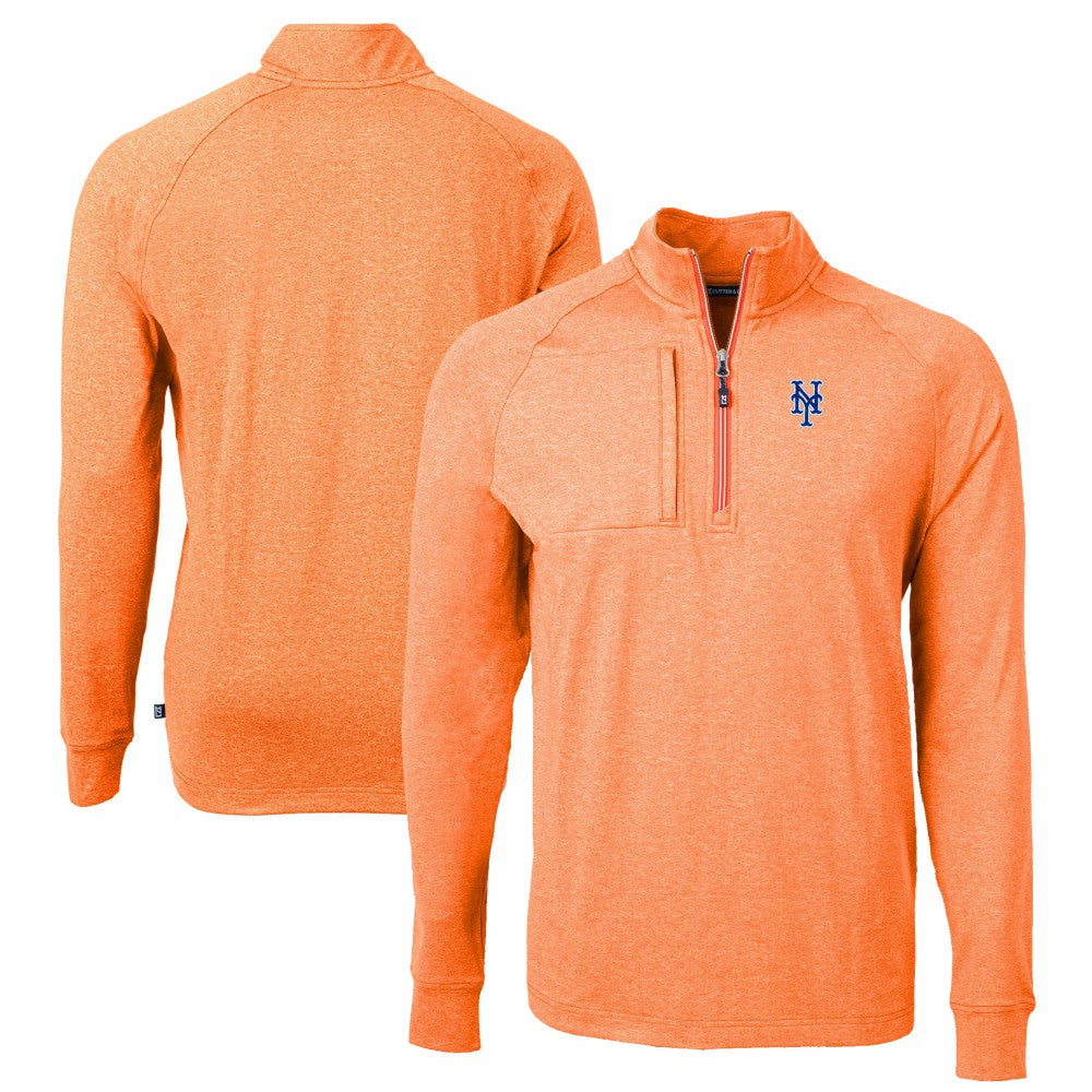 New York Mets Cutter & Buck Adapt Eco Knit Stretch Recycled Quarter-Zip Pullover Top Near Me