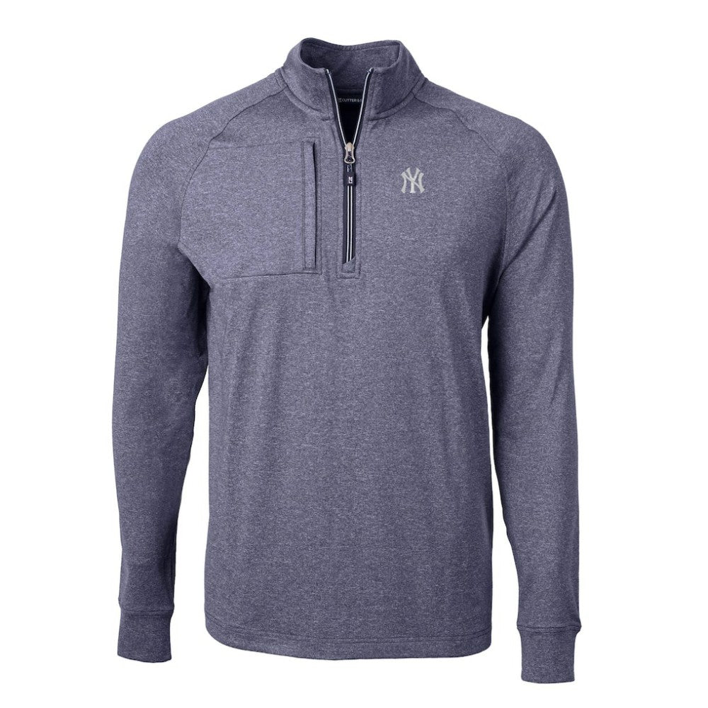 New York Yankees Cutter & Buck Adapt Eco Knit Stretch Recycled Quarter-Zip Pullover Top Sale