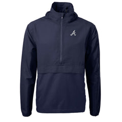 Atlanta Braves Cutter & Buck Charter Eco Recycled Half-Zip Anorak Jacket for sale