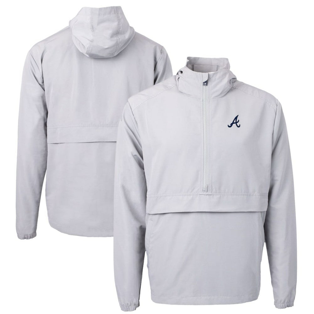 Atlanta Braves Cutter & Buck Charter Eco Recycled Half-Zip Anorak Jacket On Sale