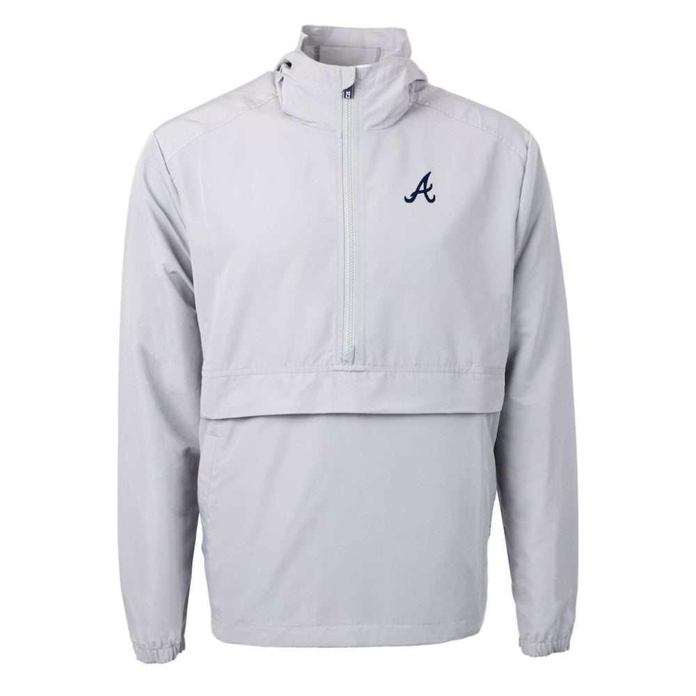 Atlanta Braves Cutter & Buck Charter Eco Recycled Half-Zip Anorak Jacket On Sale