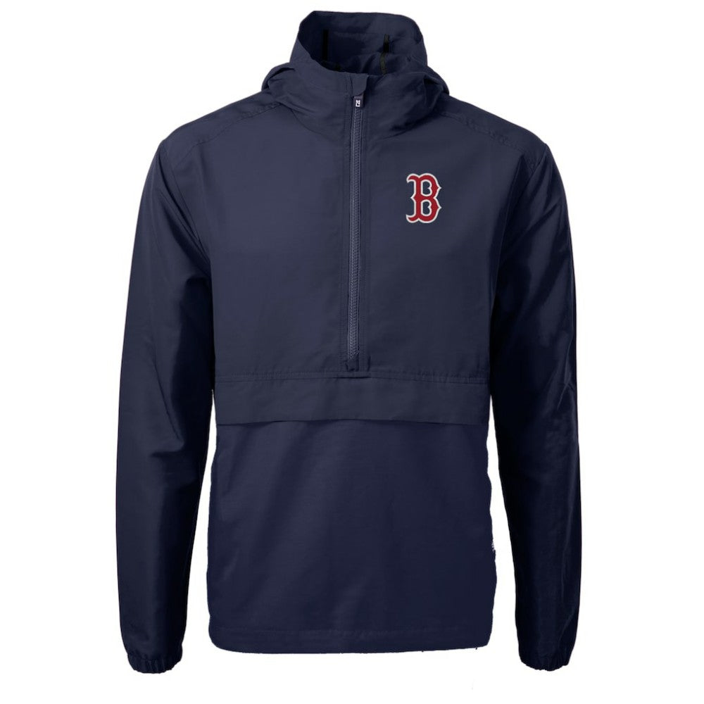 Boston Red Sox Cutter & Buck Charter Eco Recycled Half-Zip Anorak Jacket Lifestyle