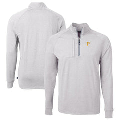Pittsburgh Pirates Cutter & Buck Adapt Eco Knit Stretch Recycled Quarter-Zip Pullover Top Lifestyle