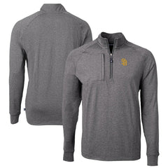 San Diego Padres Cutter & Buck Adapt Eco Knit Stretch Recycled Quarter-Zip Pullover Top for sale