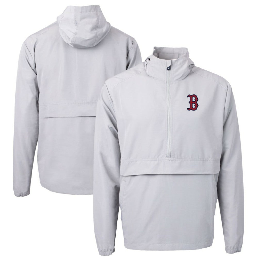Boston Red Sox Cutter & Buck Charter Eco Recycled Half-Zip Anorak Jacket On Sale