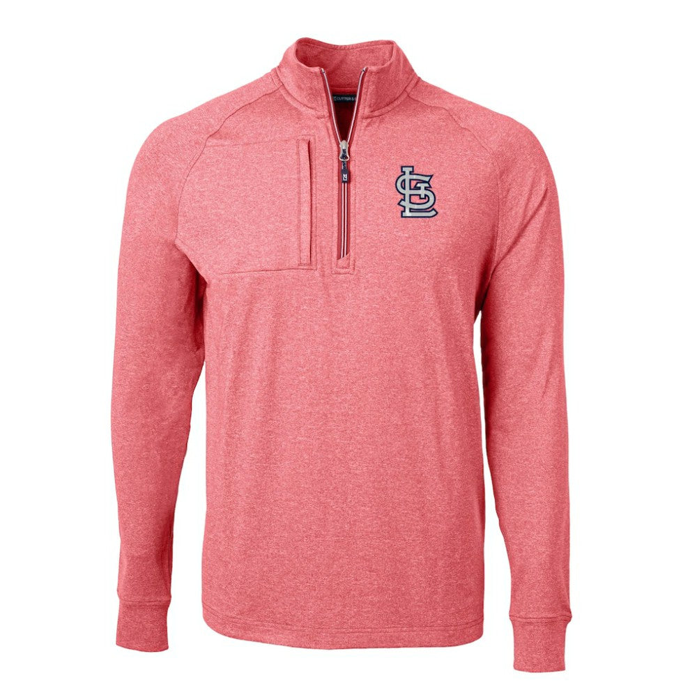 St. Louis Cardinals Cutter & Buck Adapt Eco Knit Stretch Recycled Quarter-Zip Pullover Top On Sale