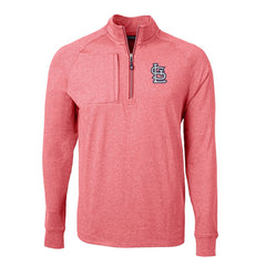St. Louis Cardinals Cutter & Buck Adapt Eco Knit Stretch Recycled Quarter-Zip Pullover Top On Sale