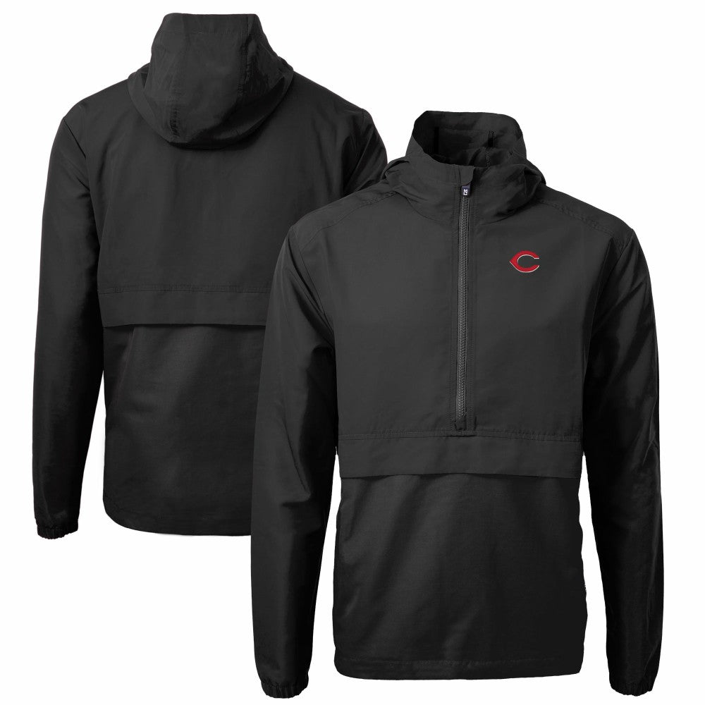 Cincinnati Reds Cutter & Buck Charter Eco Recycled Half-Zip Anorak Jacket On Sale