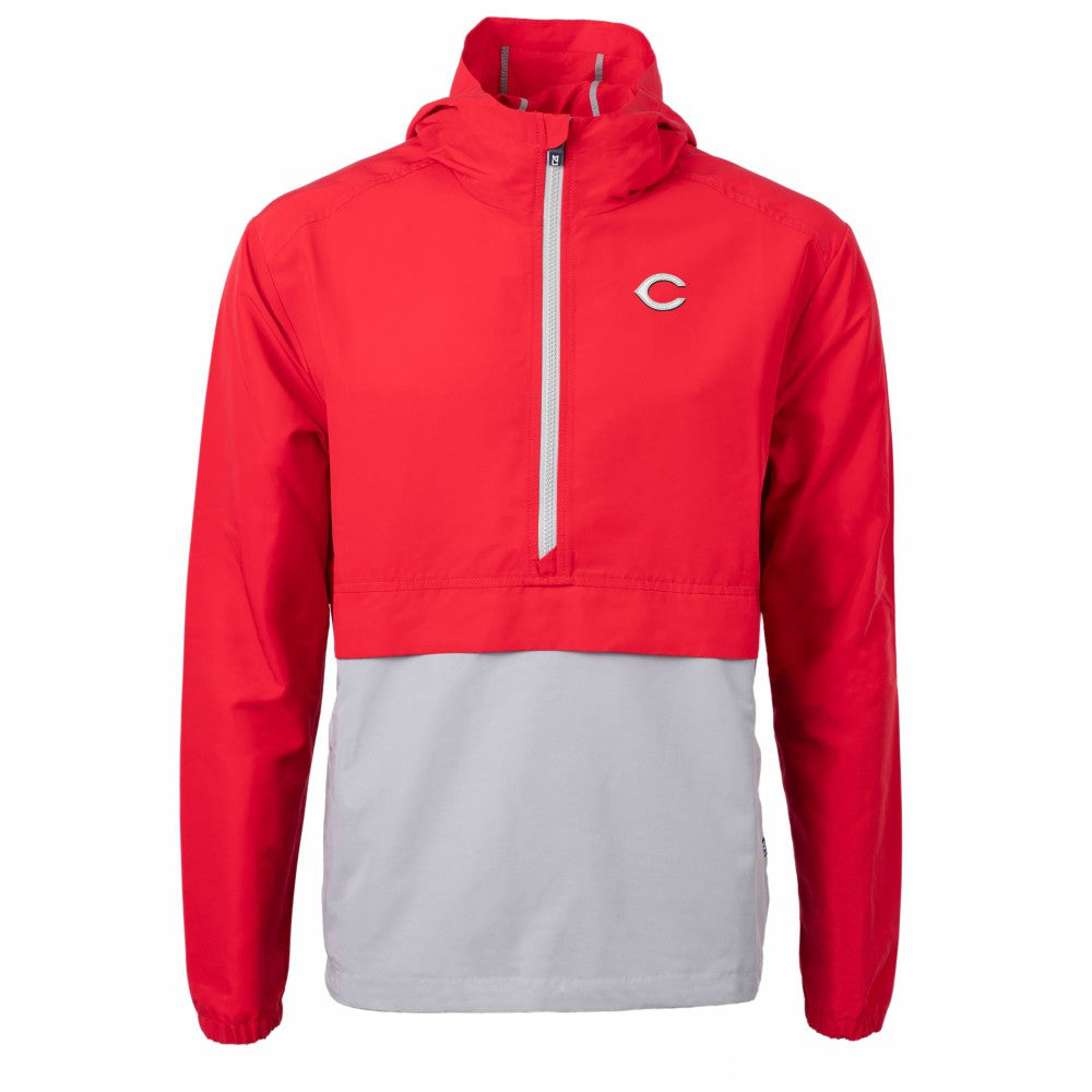 Cincinnati Reds Cutter & Buck Charter Eco Recycled Half-Zip Anorak Jacket Lifestyle