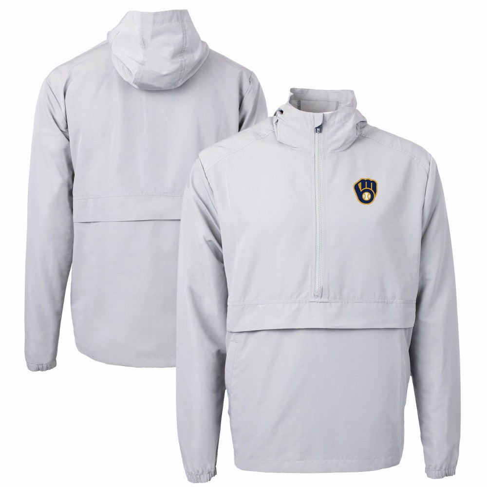 Milwaukee Brewers Cutter & Buck Charter Eco Recycled Half-Zip Anorak Jacket discount