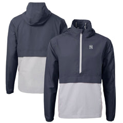 New York Yankees Cutter & Buck Charter Eco Recycled Half-Zip Anorak Jacket for sale