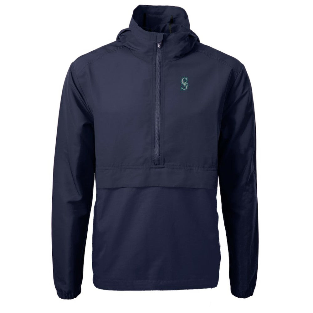 Seattle Mariners Cutter & Buck Charter Eco Recycled Half-Zip Anorak Jacket for sale