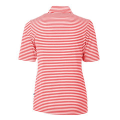 Washington Nationals Cutter & Buck Women's Virtue Eco Pique Stripe Recycled Quarter-Zip Pullover Top On Sale