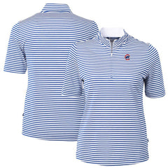Chicago Cubs Cutter & Buck Women's Virtue Eco Pique Stripe Top Sale