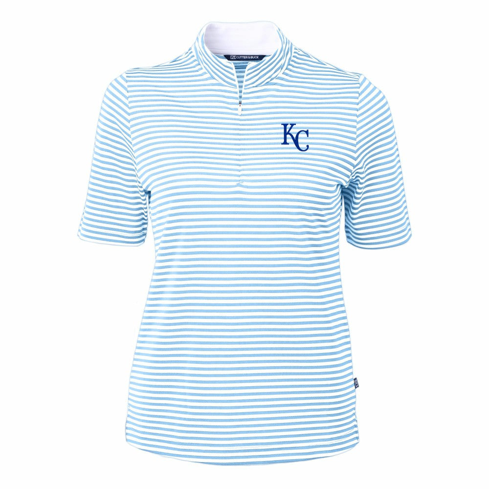 Kansas City Royals Cutter & Buck Women's Virtue Eco Pique Stripe Top Near Me