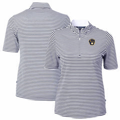 Milwaukee Brewers Cutter & Buck Women's Virtue Eco Pique Stripe Top Sale
