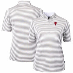 Philadelphia Phillies Cutter & Buck Women's Virtue Eco Pique Stripe Top Near Me