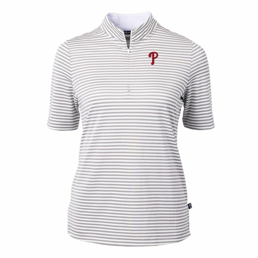 Philadelphia Phillies Cutter & Buck Women's Virtue Eco Pique Stripe Top Near Me