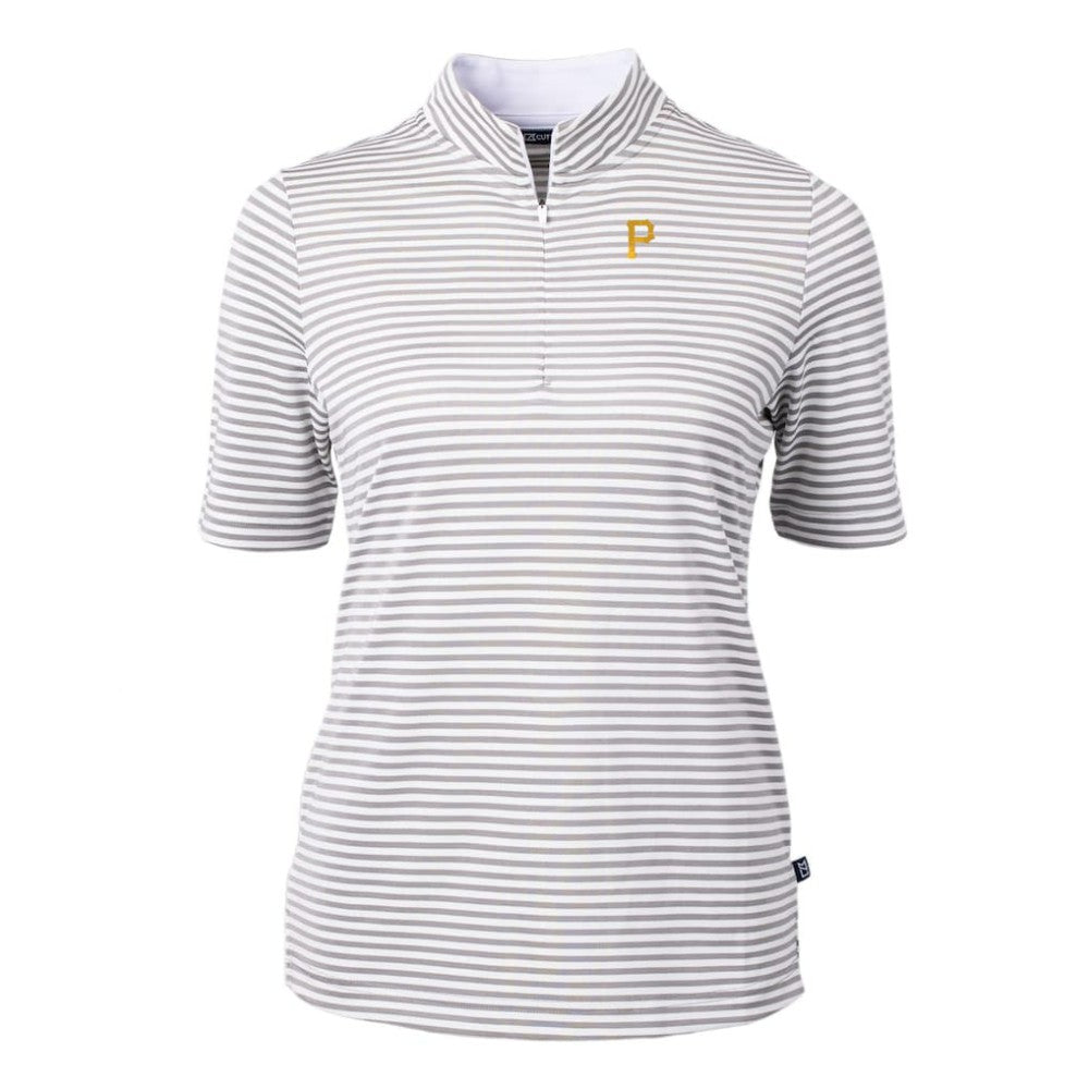 Pittsburgh Pirates Cutter & Buck Women's Virtue Eco Pique Stripe Top Near Me