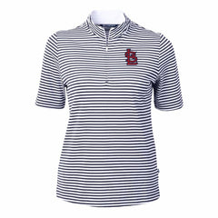 St. Louis Cardinals Cutter & Buck Women's Virtue Eco Pique Stripe Top Lifestyle