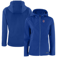 Chicago Cubs Cutter & Buck Women's Evoke Eco Softshell Recycled Full-Zip Jacket Clearance