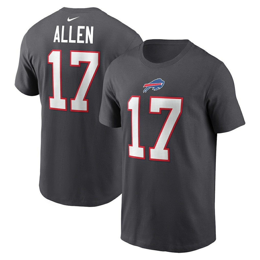 Josh Allen Buffalo Bills Player Name & Number T-Shirt Anthracite - Nike