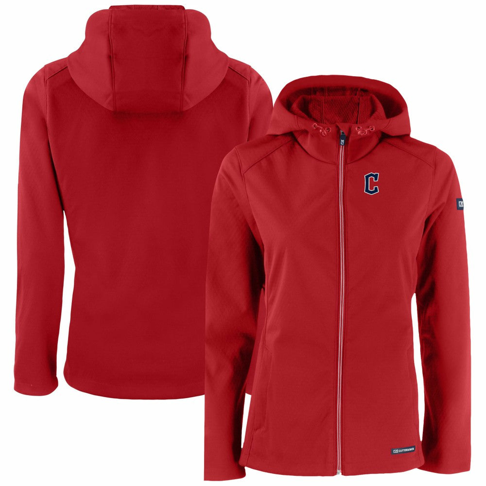 Cleveland Guardians Cutter & Buck Women's Evoke Eco Softshell Recycled Full-Zip Jacket On Sale