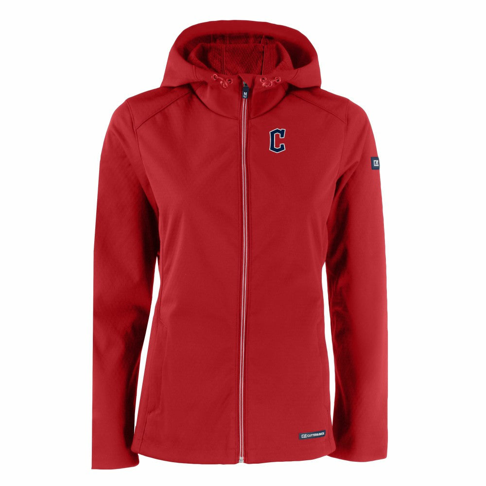 Cleveland Guardians Cutter & Buck Women's Evoke Eco Softshell Recycled Full-Zip Jacket On Sale