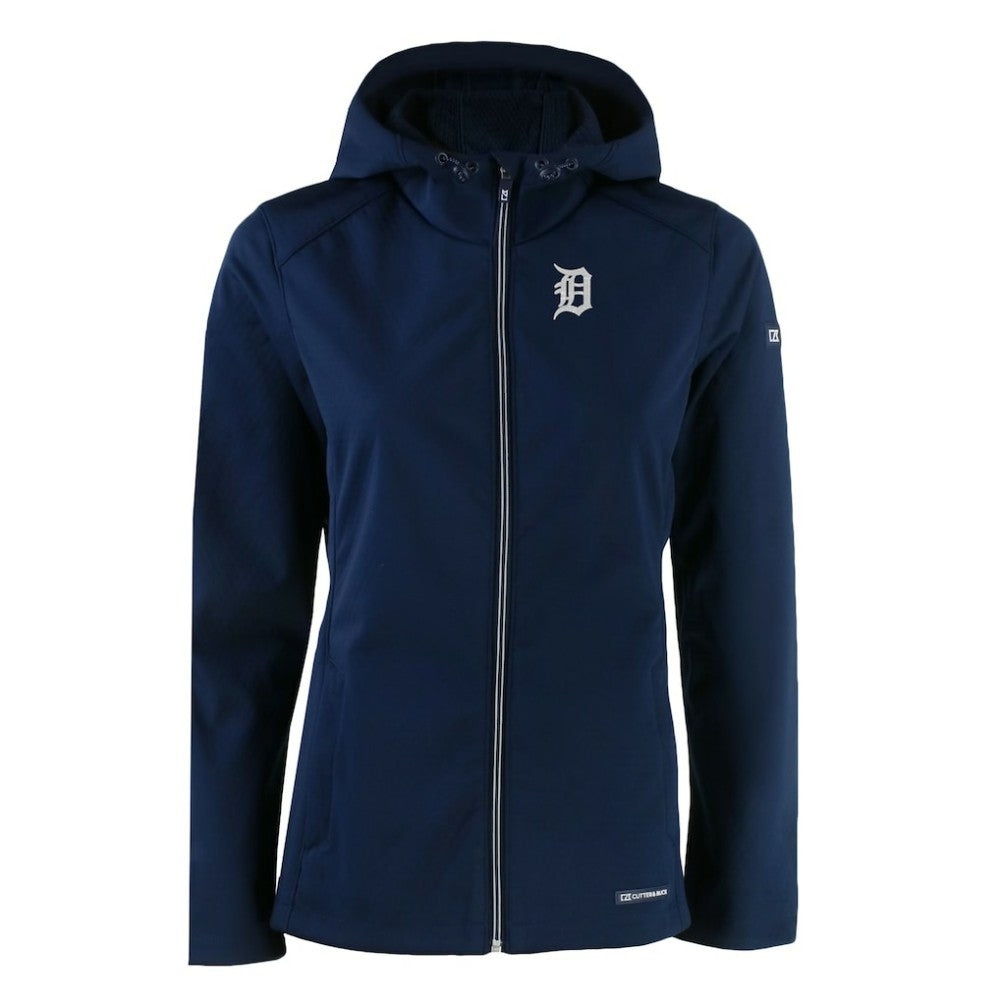 Detroit Tigers Cutter & Buck Women's Evoke Eco Softshell Recycled Full-Zip Jacket for sale