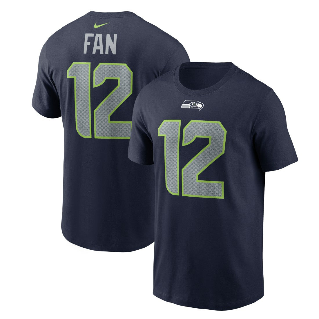 12s Seattle Seahawks Name & Number T-Shirt College Navy - Nike