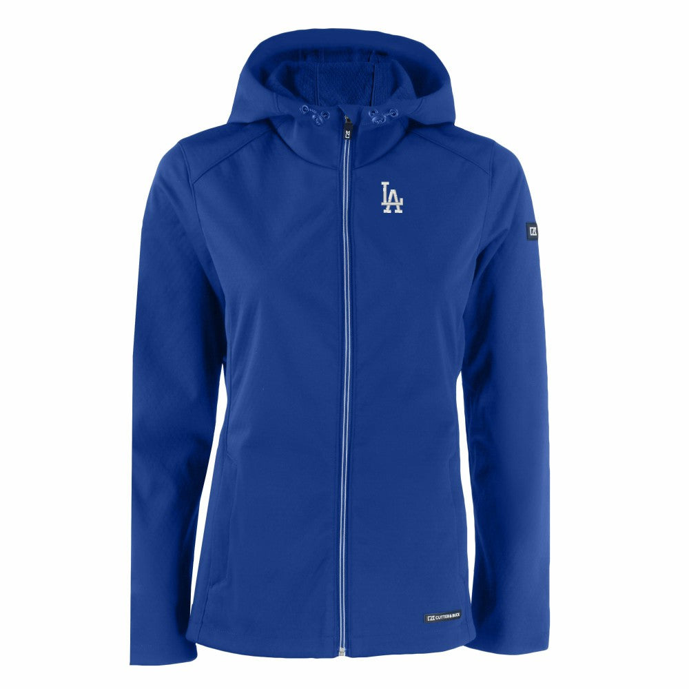 Los Angeles Dodgers Cutter & Buck Women's Evoke Eco Softshell Recycled Full-Zip Jacket On Sale