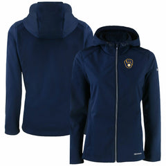 Milwaukee Brewers Cutter & Buck Women's Evoke Eco Softshell Recycled Full-Zip Jacket Sale