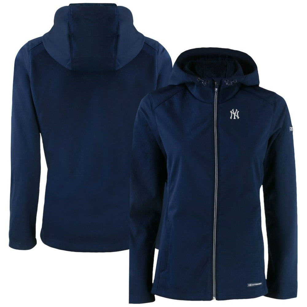 New York Yankees Cutter & Buck Women's Evoke Eco Softshell Recycled Full-Zip Jacket Clearance