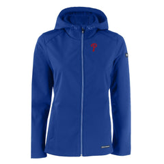 Philadelphia Phillies Cutter & Buck Women's Evoke Eco Softshell Recycled Full-Zip Jacket On Sale