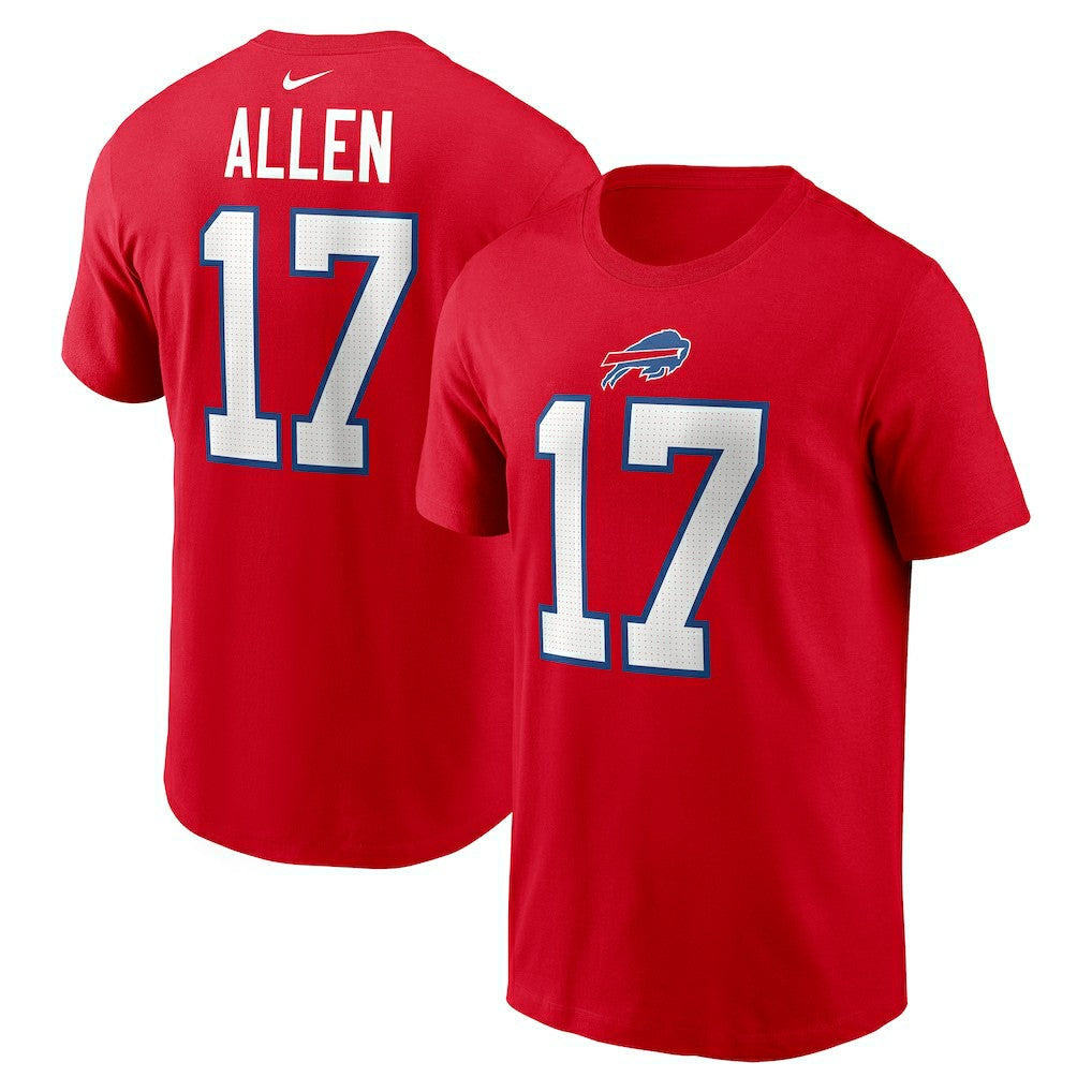 Josh Allen Buffalo Bills Player Name & Number T-Shirt Red - Nike