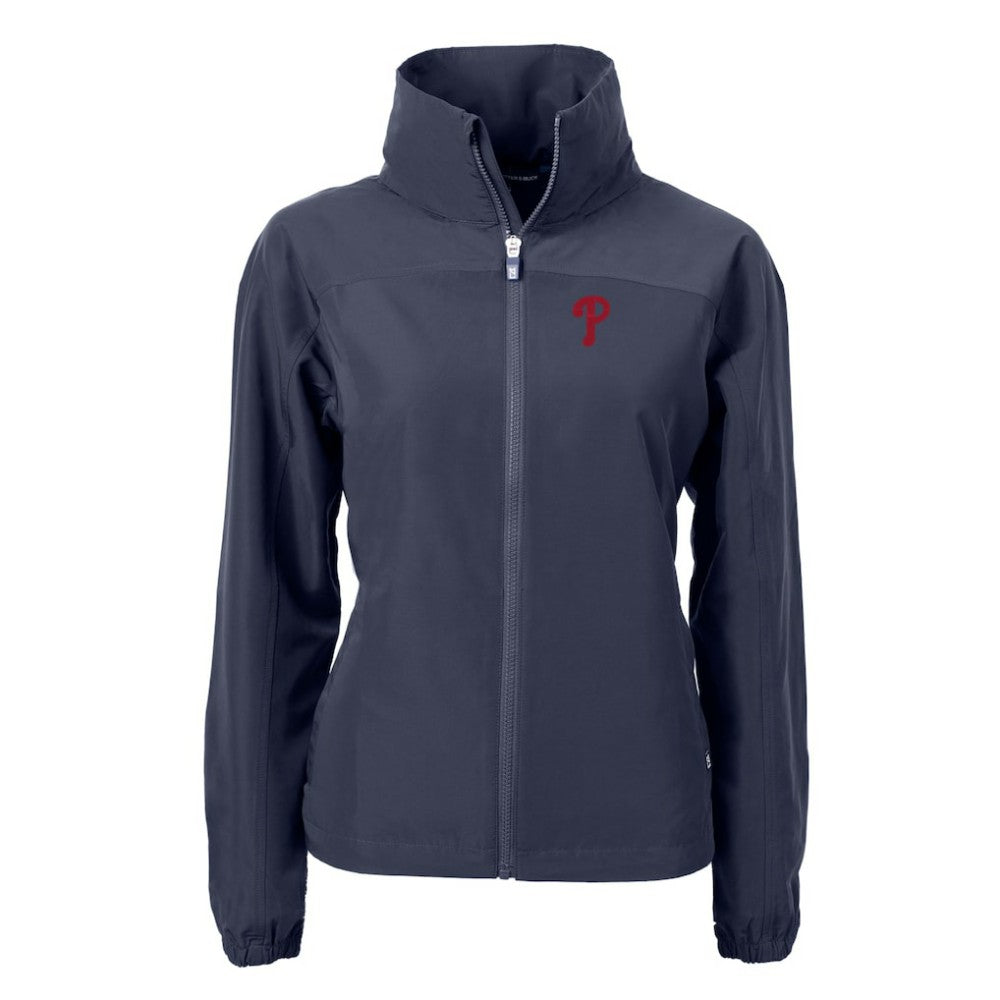 Philadelphia Phillies Cutter & Buck Women's Charter Eco Recycled Full-Zip Jacket Lifestyle