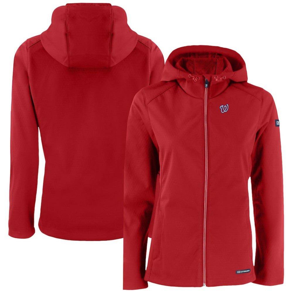 Washington Nationals Cutter & Buck Women's Evoke Eco Softshell Recycled Full-Zip Jacket On Sale