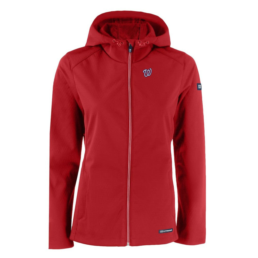 Washington Nationals Cutter & Buck Women's Evoke Eco Softshell Recycled Full-Zip Jacket On Sale