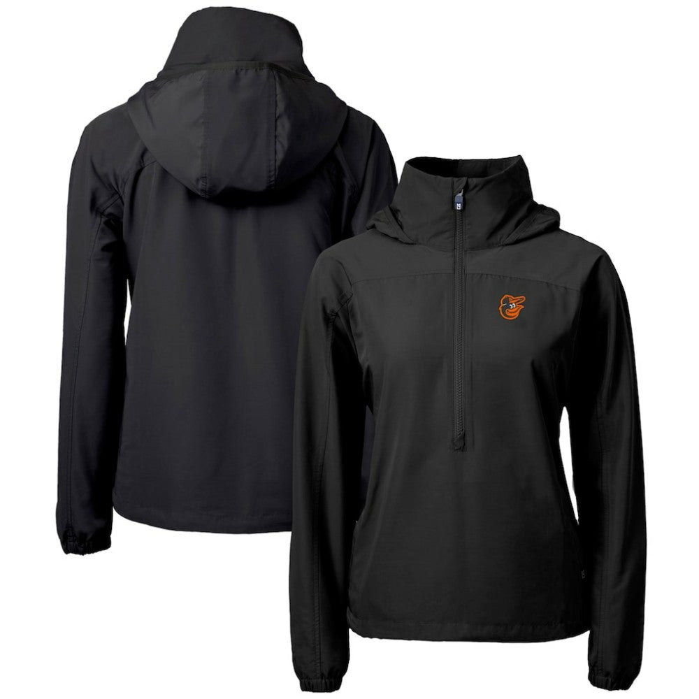 Baltimore Orioles Cutter & Buck Women's Charter Eco Recycled Half-Zip Anorak Jacket for sale