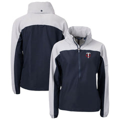 Minnesota Twins Cutter & Buck Women's Charter Eco Recycled Half-Zip Anorak Jacket Lifestyle