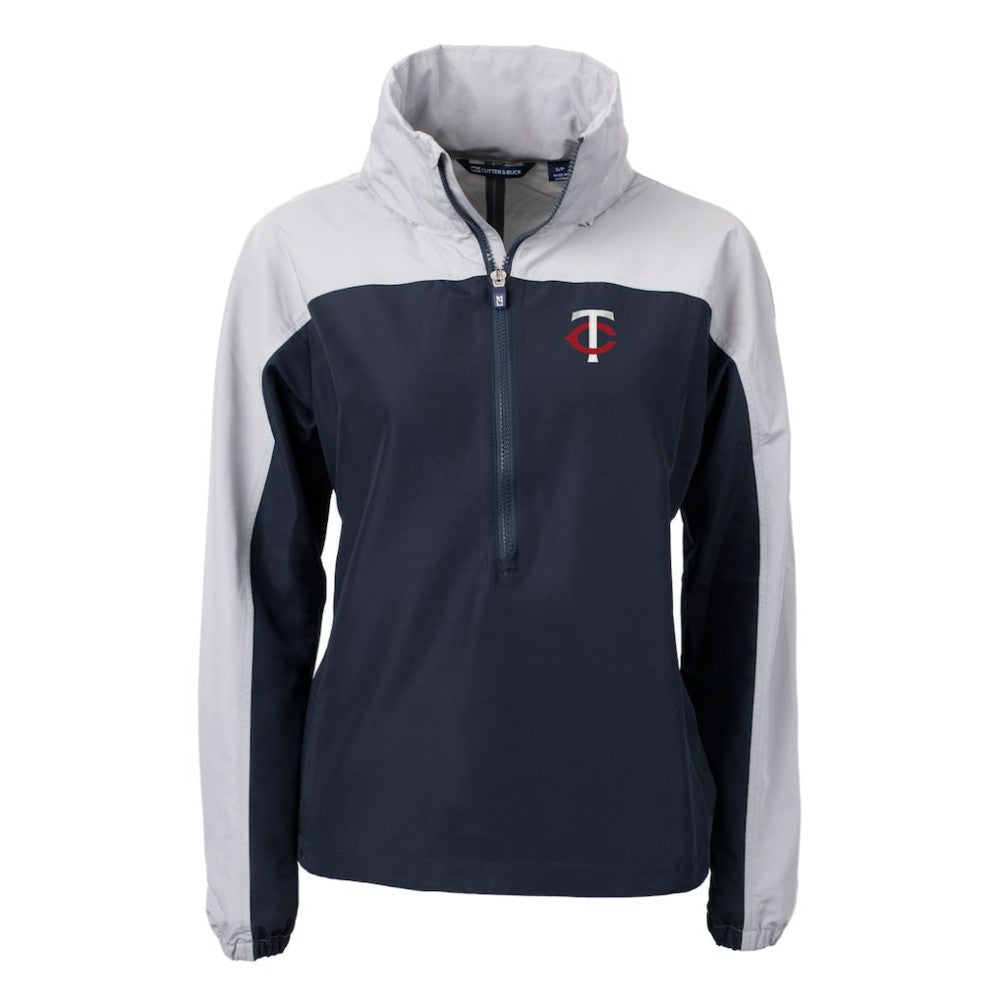 Minnesota Twins Cutter & Buck Women's Charter Eco Recycled Half-Zip Anorak Jacket Lifestyle