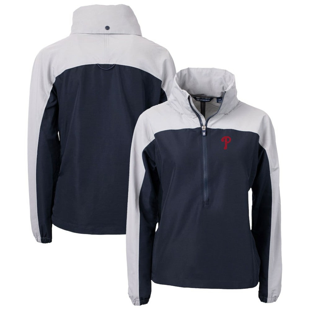 Philadelphia Phillies Cutter & Buck Women's Charter Eco Recycled Half-Zip Anorak Jacket Sale