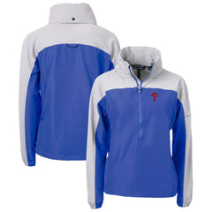 Philadelphia Phillies Cutter & Buck Women's Charter Eco Recycled Half-Zip Anorak Jacket Clearance