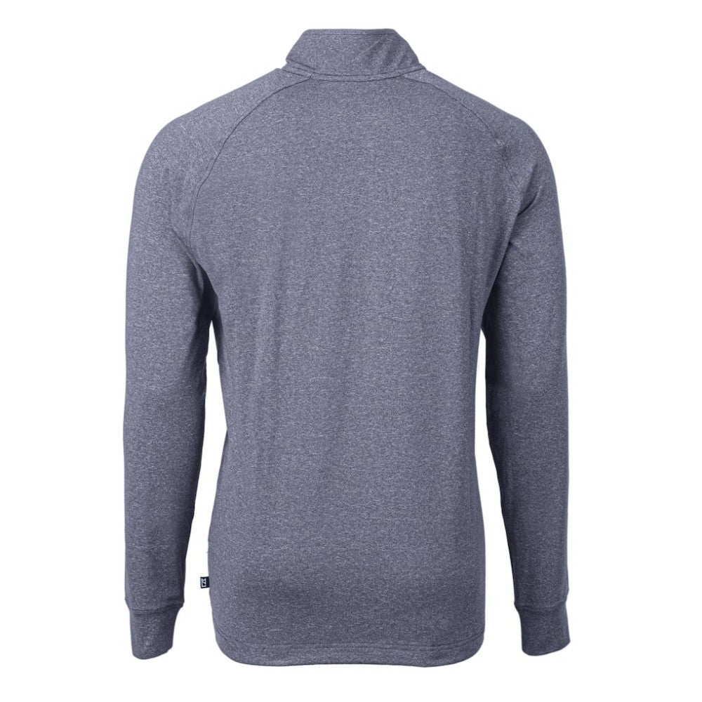 Milwaukee Brewers Cutter & Buck Big & Tall Adapt Eco Knit Stretch Recycled Quarter-Zip Pullover Top Clearance