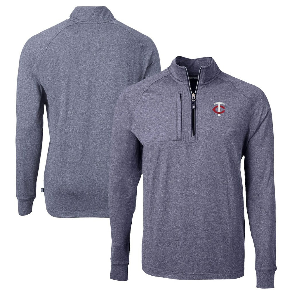 Minnesota Twins Cutter & Buck Big & Tall Adapt Eco Knit Stretch Recycled Quarter-Zip Pullover Top Online