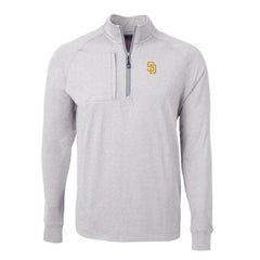 San Diego Padres Cutter & Buck Big & Tall Adapt Eco Knit Stretch Recycled Quarter-Zip Pullover Top Near Me