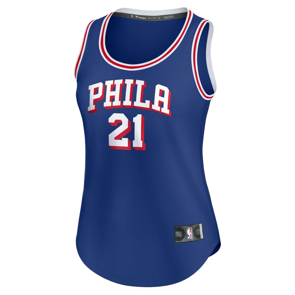 Fanatics - Joel Embiid Philadelphia 76ers Women's Fast Break Player Jersey - Icon Edition - Royal