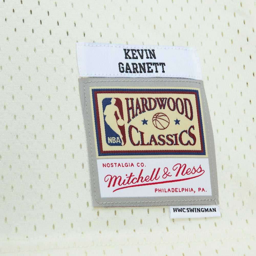 Mitchell & Ness - Kevin Garnett Minnesota Timberwolves Chainstitch Swingman Jersey - Cream