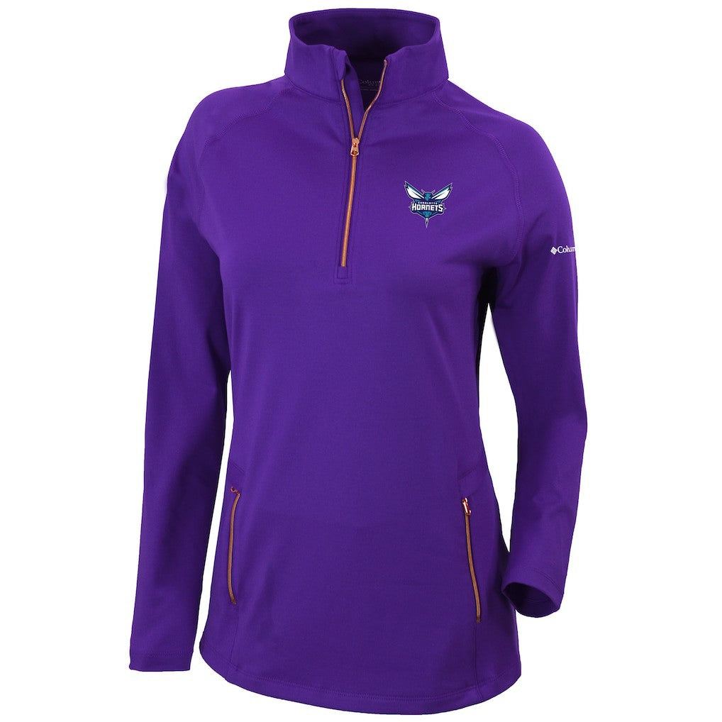 Columbia - Charlotte Hornets Women's Omni-Wick Outward Nine Quarter-Zip Pullover Top - Purple