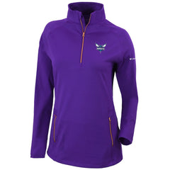 Columbia - Charlotte Hornets Women's Omni-Wick Outward Nine Quarter-Zip Pullover Top - Purple